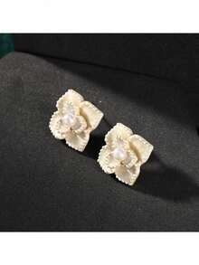 3件套法式复古微镶珍珠山茶花项链，优雅轻盈奢华，女孩饰品 - 三件套 - 查看 6