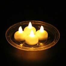 Velas flotantes de agua sin llama, luz LED parpadeante, lámpara electrónica romántica para bodas, fiestas, bañera, piscina, velas decorativas - Luz RGB - Ver 9