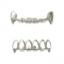 1 Set Cute Fang Tooth Hollow Tooth Jewelry, Unisex Tooth Grillz For Festivals, Parties, Daily Wear