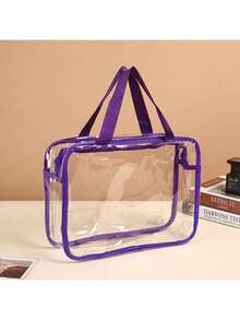 Bộ 2 túi đựng đồ chơi trẻ em trong suốt có khóa kéo và nhãn dán, được làm từ nhựa PVC trong suốt, có thể tái sử dụng, thích hợp để đựng trò chơi cờ bàn, khối xếp hình, ghép hình và đồ chơi, lý tưởng để cất giữ đồ dùng trong phòng trẻ. - Nhiều màu - Xem 8