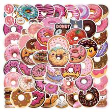 55 Pieces Of Donut Stickers Featuring Cartoon Designs, Suitable For Use On Water Bottles, Laptops, Mobile Phones, Scrapbooks, Diaries, Card Making, And DIY Handicrafts. - Multicolor - View 7