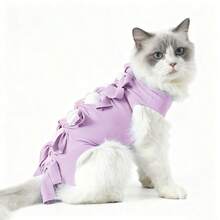 1pc Adjustable Cat Post-Surgery Suit Breathable Anti-Licking Abdominal Wound Protector For Spay Weaning All-Season Use - Multicolor - View 17