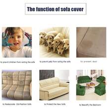 Modern Style Polyester Fiber Solid Color Bubble Gauze Simple Style Elastic All-Inclusive Lace Design Sofa Cover, All Seasons Scratch Resistant Elastic Living Room Sofa Cover Pet Anti-Dirty Universal Sofa Protector Home Decoration - 綠色 - 查看 6
