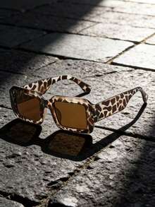 1副/2副时尚方形宽腿复古眼镜，用途广泛，适合旅行、驾驶、街头摄影 - 彩色 - 查看 10