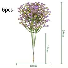 12/6 支白色仿真满天星，白色仿真花，散装仿真满天星花束，粉色满天星，粉色仿真花，散装仿真满天星花束。适用于家居装饰、桌面装饰、DIY 插花、婚礼和节日派对装饰、室内外花园装饰、婚礼、派对、房间装饰。 - 粉色 - 查看 13