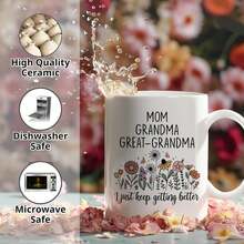 1pc Ceramic Cartoon Pattern Mug, Coffee Cup, Milk Cup, Tea Cup, Suitable For Gifting To Family And Friends, Birthday, Christmas, Christmas Eve, 11oz, Heat Resistant, Dishwasher - White - View 3