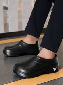 W 1 đôi giày nam chống thấm nước, chống trượt, chống dầu, bền chắc dành cho nhà bếp/đầu bếp, đế mềm, phù hợp cho ngành công nghiệp thực phẩm, bếp khách sạn, nhà máy thực phẩm. - màu đen - Xem 6