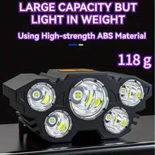 Buy 1 Get 1 Free Rechargeable Headlamp 5 LED Bright Head Lamp Lightweight USB Head Light, 8 Mode Head Flashlight For Outdoor Running Hunting Hiking Camping,A Great Gift For Christmas Day,Holiday Day,Valentine's Day,Galentine's Day,Mother's Day,Father's Day,Graduation Day,Hostess Day,Friendsgiving Day - màu đen - Xem 8