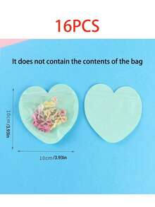 16pcs Heart-Shaped Resealable Bags, Cute Mini Gift Packaging Bags, Red & Pink Heart-Shaped Jewelry Pouches, Transparent Resealable Bags, Cute Snack Bags For Business, Wedding, Birthday, Holiday Parties, Baby Shower, Gender Reveal Party - Multicolor - View 15