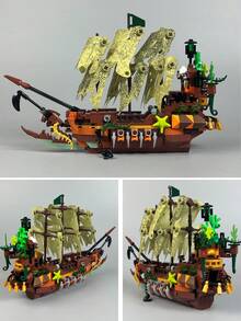 Pirates The Black Pearl And Flying Dutchman Ship Building Block Model Assemble Bricks Toys, MOC Building Blocks For Adult - Multicolor - View 4