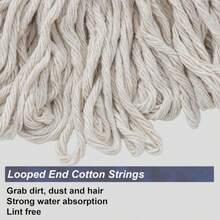 Cotton String Screw On Mop Replacement Head Compatible With All Standard US Threading Pole (Acme 3\/4 Inch Thread) - 2 PCS - ColorB - 查看 4