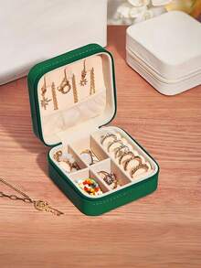 1pc 3-Tier Jewelry Storage Box, Watch Organizer, Earring Holder, Necklace Display, Bracelet Tray, Ring Storage, Large Capacity 3-Layer Jewelry Box With Lock - Kotak perhiasan - View 13