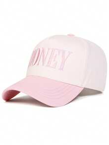 1pc Color Block Letter Embroidered Baseball Cap, Fashion Versatile Polyester Snapback Hat, Suitable For Daily Wear, Great Gift For Family, Friends, Boyfriend/Girlfriend, Suitable For Christmas, Mother's Day, Father's Day, Teacher's Day, Birthday - Multicolor - View 10