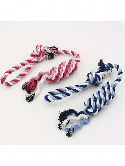 Random Color Interactive Tug Of War Dog Rope Toy, Durable Woven Chew Toy For Pets, Heavy Duty Chewing Toy For Indoor/Outdoor Use, Suitable For Active Pets, Medium/Small/Large Dogs, Made Of Sturdy Hemp Material