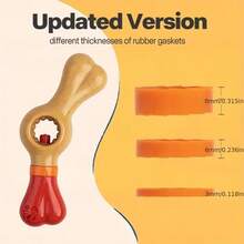 AFP ALL FOR PAWS AFP Long-Lasting Chewing Dog Toy Bully Stick Holder Pet Prevents Choking Safety Device Aggressive Chewers Dog Chew Stick Holder - Coral Orange - View 8