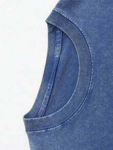 In Summer, The New Disney Officially Authorized Mickey Mouse Mickey Cartoon With Double-Sided Pattern Printing Retro Short-Sleeved T-Shirt 100% Washable Cotton Retro Comfortable Elastic Summer Men's And Women's Fashion Cartoon Element T-Shirt Short Sleeves, Casual Daily Street Style Fashion Men's T-Shirt. - Royal Blue - View 3