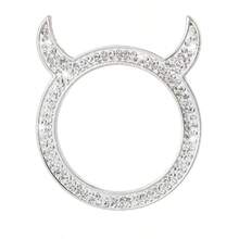 1pc Multi-Color Rhinestone Devil Horn Car Ignition Key Decoration Ring, Rhinestone Decor Car One-Key Start Button Decoration, 3D Devil Horn Quirky Design With Sparkling Rhinestones, Brilliant Shine Under Light - 1pc Devil Horn Starter Key Ring - View 12