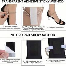 1 Pair Women's Shoelaces, Suitable For Loose Shoes & High Heels, Adjustable Rhinestone Shoelaces Compatible With High Heels And Sandals, Available In Black, White And Champagne,Shoe,Spring Summer Picks,Brides Maid Gifts,Room,Bedroom Deccor,Bedroom Deccor,Beach,Travel,For Men,For Women,Vacation - Multicolor - View 8