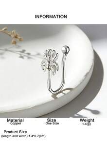 1pc Casual & Unique Spider Nose Ring, Women's Nose Stud Jewelry, Suitable For Daily Wear, Beach, Party