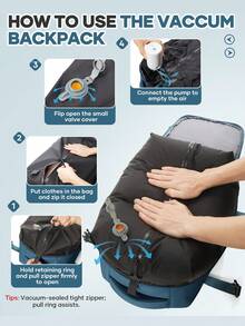 Foldable Travel Laptop Backpack, Airplane Approved, Unisex Travel Bag, 14-Inch Notebook Business Computer Backpack, Waterproof Large Capacity Backpack, Weekend Bag, Black - Multicolor - View 3