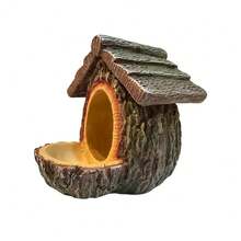 1PC New Creative Simulation Tree Stump Bird Feeder Pendant, Suitable For Courtyards, Gardens, And Balconies. Ideal For Winter Feeding, It Attracts Hummingbirds And Sparrows, Making It Easy To Feed Both Domestic And Wild Birds. This Lazy Bird Feeding - Multicolor - View 7