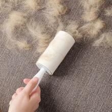 1/12件装家用粘毛滚筒刷，可重复使用衣物清洁刷，粘毛纸掸，适用于宠物毛发、衣物、家具（白色手柄） - 白色 - 查看 8