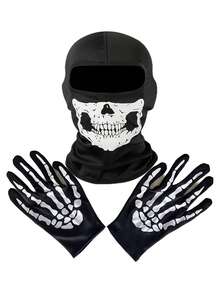 1pc/2pcs Unisex Skull Funny Face Mask Balaclava Hat, Suitable For Daily Cycling, Party, Outdoor Activities - Multicolor - View 2