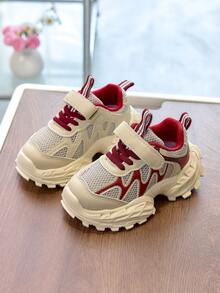 Kids' Mesh Casual Sneakers, Spring New Breathable Soft Sole Non-Slip Running Shoes For Boys And Girls - Red - View 1