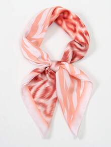 1pc Simple Printed 70cm Square Scarf, New Spring Bandana For Women, Versatile Waist Belt, Headband, Headwrap, Fashion Neckerchief - Multicolor - View 5