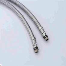 G1/2 Thread Flexible Stainless Steel & Copper Braided Faucet Hose - Suitable For Cold & Hot Water, Durable Copper Head, For Kitchen & Bathroom