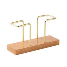 1pc Square Straight Edge Wooden Upright Napkin Holder, New Design For Restaurant, Cafe, Tabletop Tissue Dispenser - Multicolor - View 9