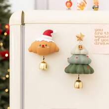 1pc Creative Cute 3D Tree House Fridge Magnet, Cartoon Magnetic Sticker With Bell, Suitable For Office Whiteboard, Dishwasher, Pegboard, Kitchen, Home Decor, Fun Gift, Birthday Gift, New Year Decoration, Valentine's Day Gift