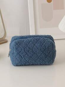 Plush Pencil Case, Minimalist Cute High-Quality Large Capacity Pencil Storage Pouch - Multicolor - View 9