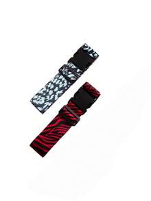 1/2条行李绑带，旅行行李带，加厚交叉打包带，适用于旅行收纳包、化妆包、化妆盒、节日收纳盒、大容量化妆品收纳盒，可收纳口红、化妆刷、护肤品、手机、硬币、小物件，适合居家、送礼、节日（如万圣节、圣诞节）等场合，用途广泛。 - 彩色 - 查看 11