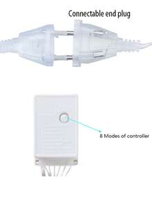 Dây đèn LED hình ngôi sao dài 3,5m, đèn trang trí cho đám cưới, tiệc tùng, sân vườn, ngày lễ, phòng ngủ, sinh nhật, trang trí tường. - Phích cắm loại C của EU (220-240V) - Xem 3