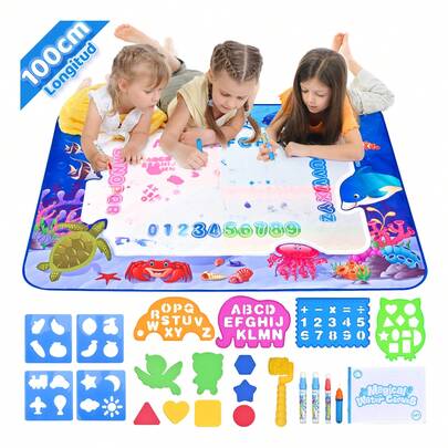 Tendencia100cm 23pzs Alfombra Grande De Dibujo Con Agua Niño JuguetesCalidad premium