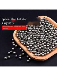 50颗优质无瑕疵6毫米弹弓钢珠，实心不锈钢圆形轴承球，适用于弹弓 - 銀色 - 查看 9