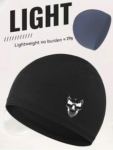 1顶骷髅波浪针织帽 - 宽松无檐帽，男士针织帽，适合夏季运动，如跑步、骑行、钓鱼、徒步旅行、棒球等。男士跑步针织帽，针织帽，冬季跑步帽，男士头带，针织帽，男士，帽子，女士，帽子，帽子，针织帽，跑步，礼物，保暖，骷髅帽，睡眠，睡帽，秋季服装 - A - 查看 6