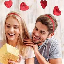 Heart-Shaped Headband, Glitter Headband For Valentine's Day, Party & Concert Headband, Adult Coil Heart-Shaped Headband, Valentine's Day Gift - Multicolor - View 7