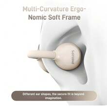 PHILIPS 飞利浦新款蓝牙5.0无线耳机TAQ2320，夹式耳挂设计，佩戴舒适，Hi-Fi音质，AI降噪，运动友好，超长续航 - 黑色 - 查看 5