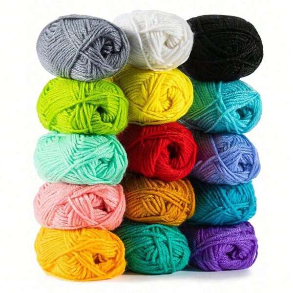 EDCUEBE7 73pcs/(140-150g) 4-Ply Milk Yarn, Soft Crochet Knitting Yarn, Approx. 45g/Pc, For DIY Handmade Blankets, Sweaters, Scarves, Shawls, Suitable For All Seasons