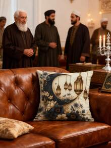 Funda de cojín decorativa para Ramadán, adecuada para sofá, dormitorio, exterior, sin relleno interior, material de felpa corta, funda de cojín decorativa para sofá, sala de estar, dormitorio, coche, oficina, hotel, decoración de habitación - Multicolor - Ver 4