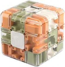 3D Rolling Ball Maze Cube, Large Labyrinth 3D Puzzle Maze Cubes, Puzzle Mazes Cube, Engaging Brain Teaser Toy, Helps Relieve Stress And Cultivate Logical Thinking (Blue) - 1 - 查看 9