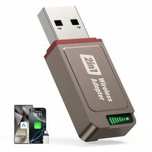 2-In-1 Wireless CarPlay & Android Auto Adapter, Plug & Play CarPlay Dongle Converts Wired To Wireless, Fast Auto-Connect, No Delay, Compact Design For IPhone & Android With USB/USB-C Port - xám - Xem 11