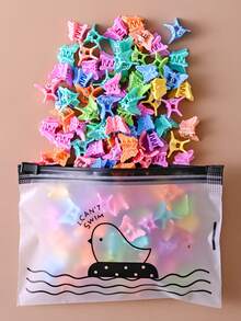 30pcs Spring Color Butterfly Hair Clips, Small Size Women's Cute Delicate Hair Clips Versatile For Bangs, Summer - Multicolor - View 5