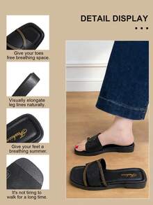 女士平底凉鞋,新款法式水晶凉鞋,平底方头单带拖鞋,女士春夏秋季户外鞋,新款仙女风连衣裙搭配优雅拖鞋,黑色凉鞋,拖鞋,女鞋,鞋子,沙滩凉鞋,女士凉鞋,凉鞋,女士人字拖,拖鞋,女士拖鞋,凉鞋,夏季,女士凉鞋,凉鞋 - 黑色 - 查看 6