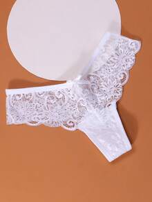 3Pcs/Set Sexy Lace Thongs Underwear Low-Rise Panties For Woman - Multicolor - View 5