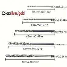 102pcs Titanium Coated High Speed Steel Drill Bit Set, Includes Step Drill Bits, 60mm Hex Shank Quick Change Drill Chuck Adapter, Multi-Functional Tool For Home, Woodworking And DIY Projects