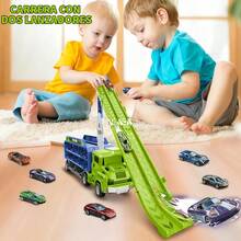 TendenciaCamión De Juguete De Transporte Para Niños 10en 1 Con PistasCalidad premium - Verde - Ver 5