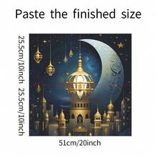 New Vintage Star & Moon Wall Decor Stickers, Middle East Style Self-Adhesive PVC Wall & Window Stickers - Multicolor - View 27